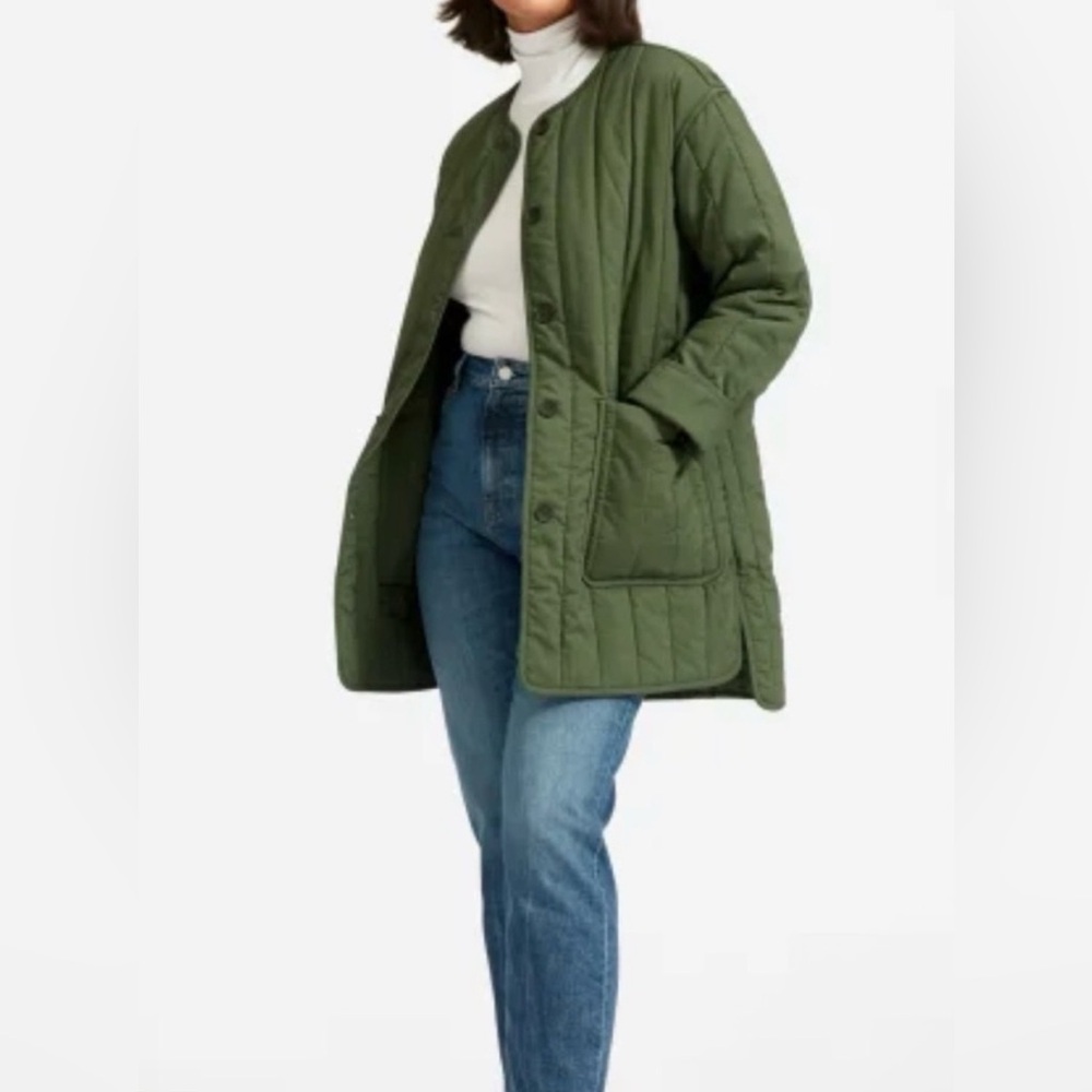 EOlive Green Quilted Women's Jacket - Picture 7 of 7